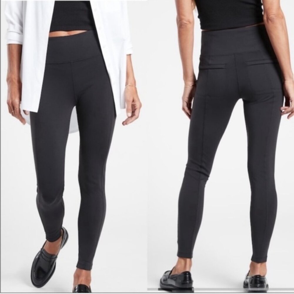 Athleta Delancey Street‎ Tight Leggings Black Size Medium High Rise